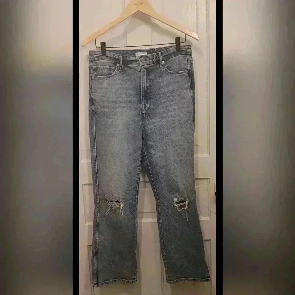Good American Distressed Jeans Size 10 - Picture 1 of 6